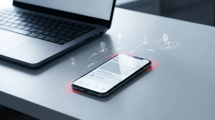 Muška ruka u odijelu interaguje sa pametnim telefonom postavljenim na stolu, koji prikazuje ikonu digitalnog katanca simbolizujući sajber bezbjednost.